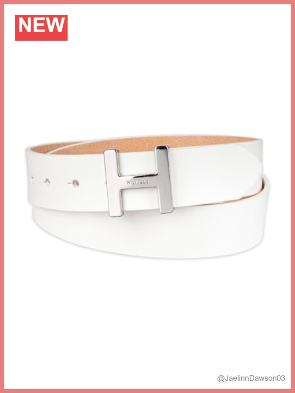 H Monogram Plaque Buckle Casual Belt for Jeans Trousers Dresses